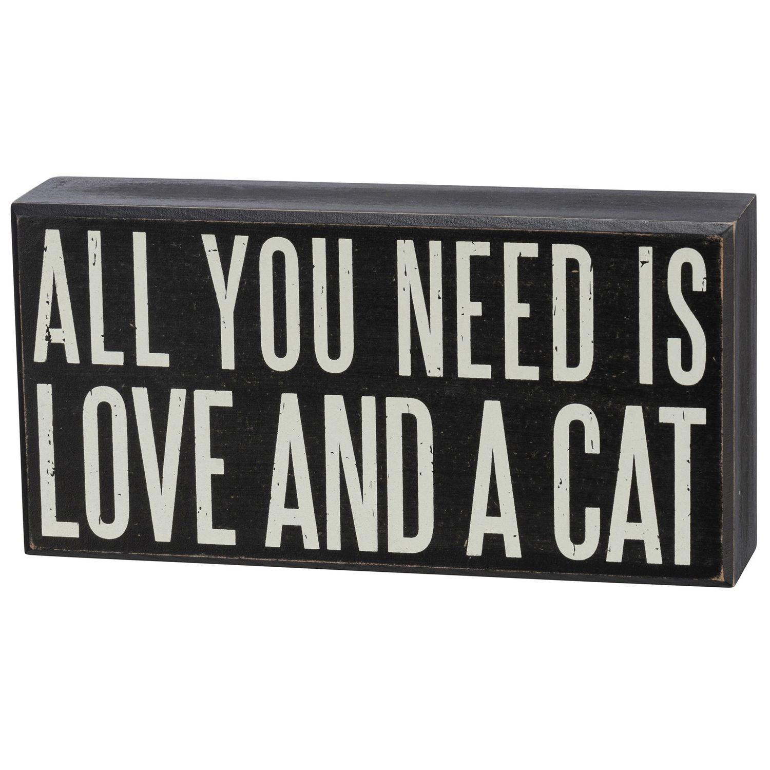 PET LOVER BLOCK SIGNS LOVE AND A CAT