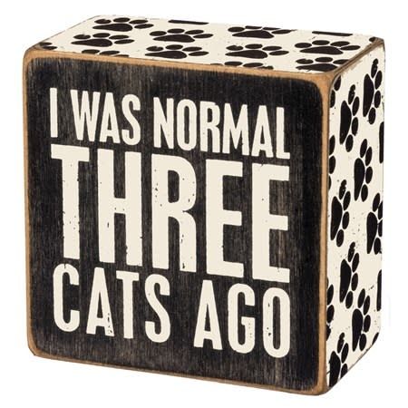 PET LOVER BLOCK SIGNS NORMAL THREE CATS AGO