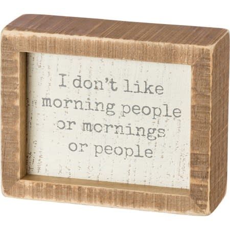 ATTITUDE BLOCK SIGNS DON'T LIKE MORNING PEOPLE