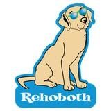 BEACH STICKER HOLLER BACK SUNNIES YELLOW LAB