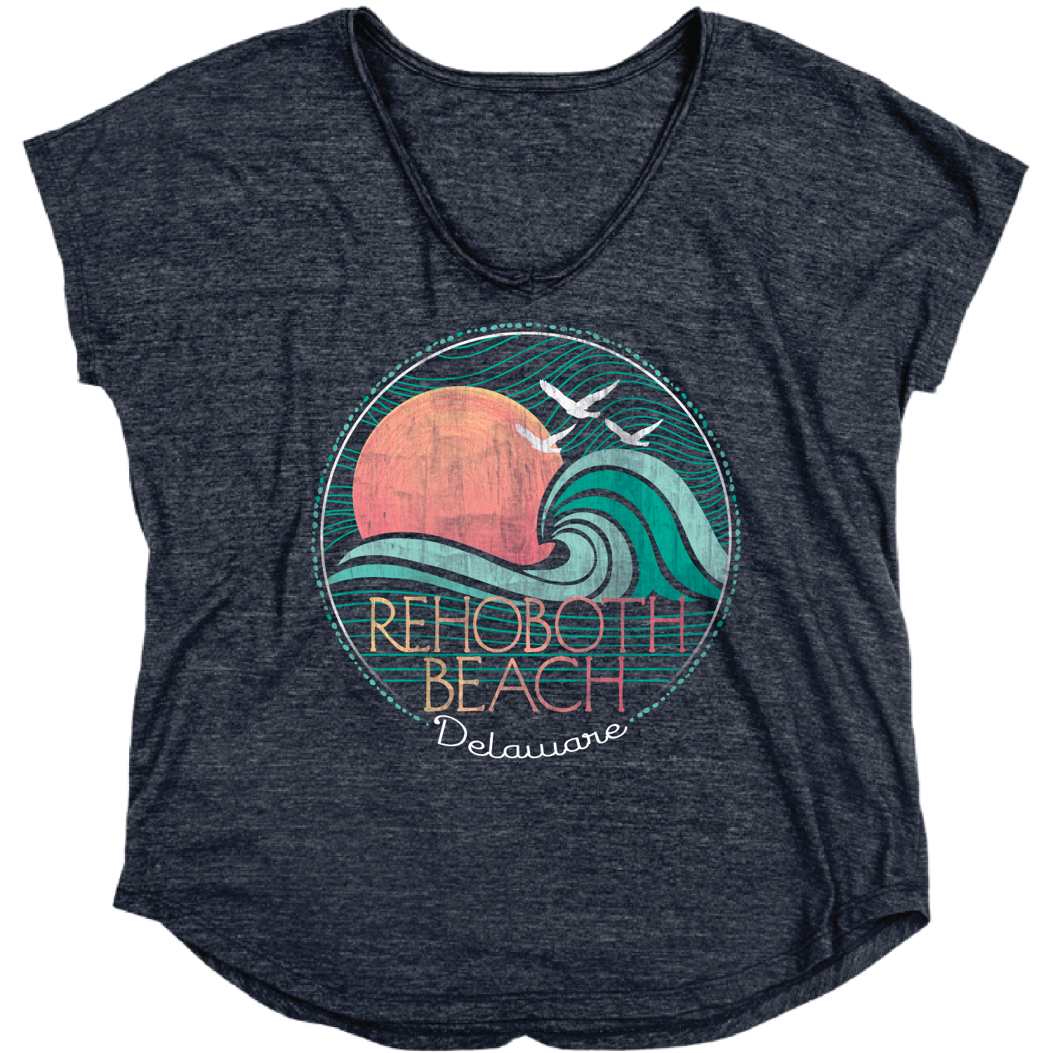 WOMENS VNECK TRIBLEND SS TEE