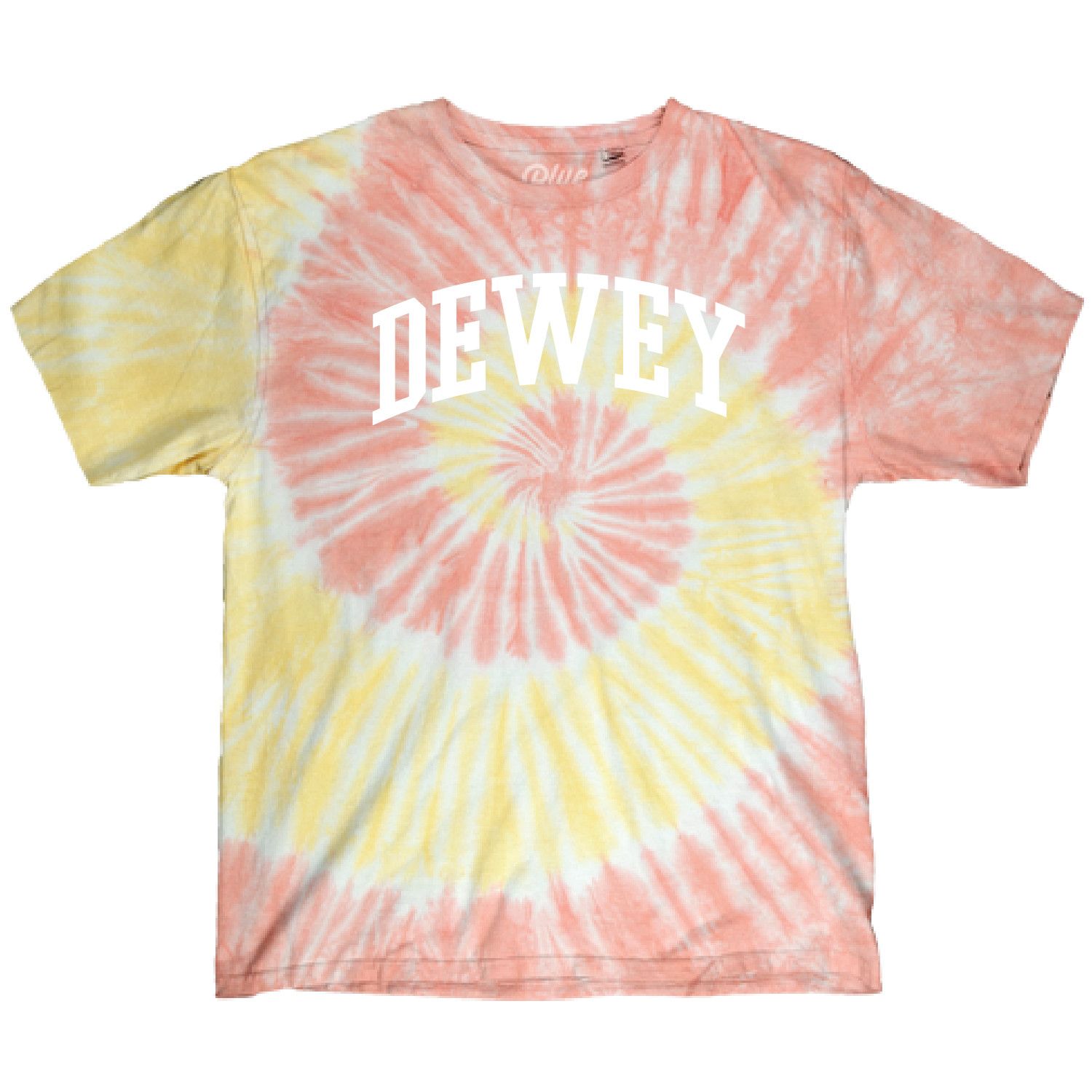 DEWEY YOUTH CLASSIC TIEDYE SS TEE, Color: MELON/BUTTER, Size: XS