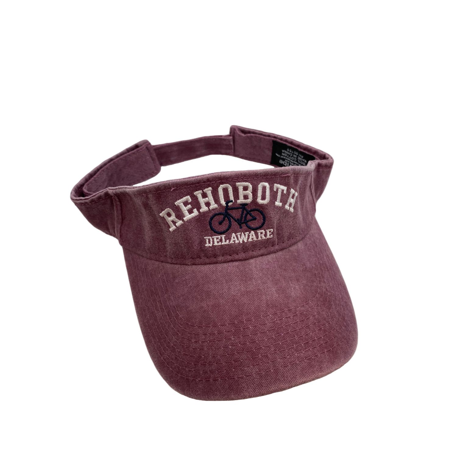 CLASSIC COTTON BEACH VISOR ADJUSTABLE OS CRIMSON BIKE