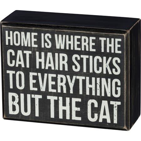 PET LOVER BLOCK SIGNS CAT HAIR STICKS TO EVERYTHING