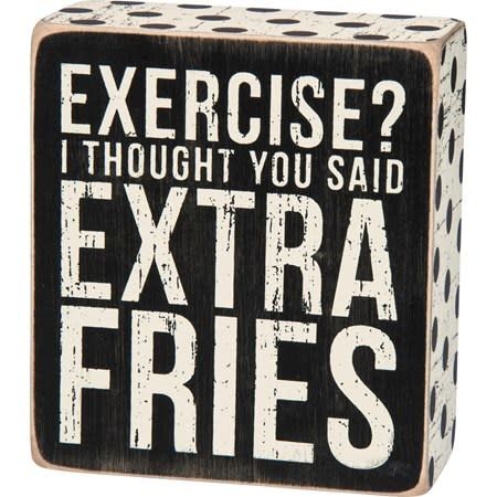 ATTITUDE BLOCK SIGNS EXERCISE? EXTRA FRIES