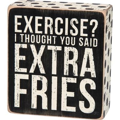 ATTITUDE BLOCK SIGNS EXERCISE? EXTRA FRIES