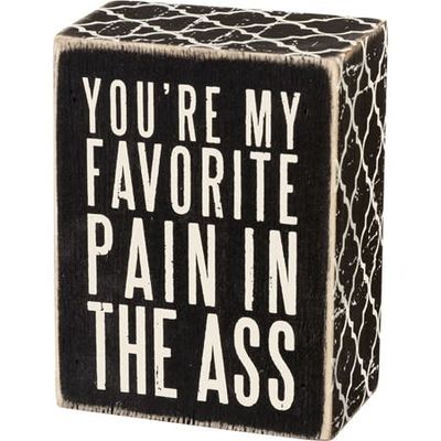 ATTITUDE BLOCK SIGNS FAVORITE PAIN IN THE ASS