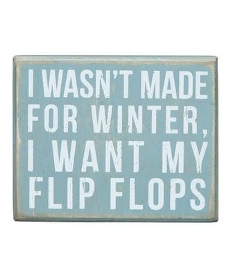 BEACH LOVER BLOCK SIGNS NOT MADE FOR WINTER