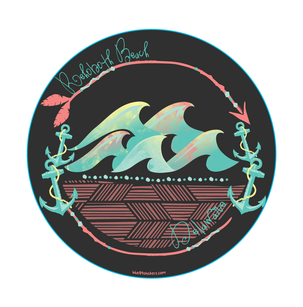 BEACH STICKER JASPER WAVES