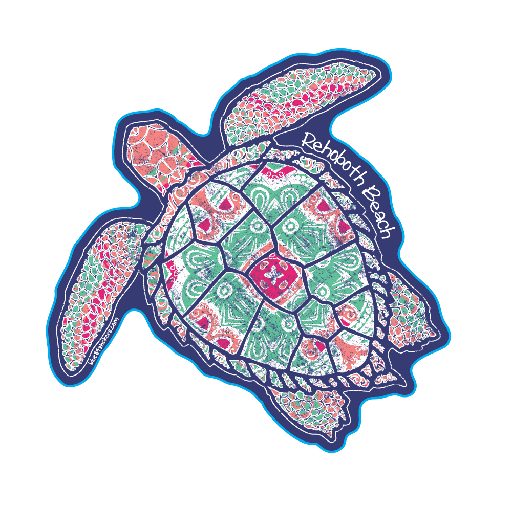 ACRYLIC MAGNET EARTH SEA TURTLE