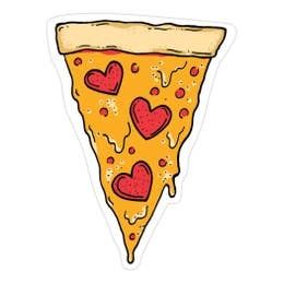 NOVELTY STICKER PIZZA MY HEART