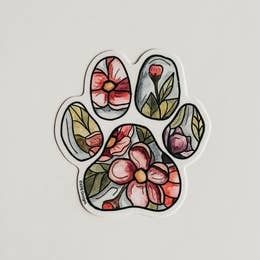 NOVELTY STICKER FLOWER PAW