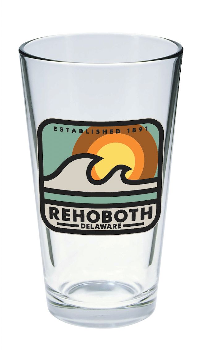 GLASS 16 OZ PINT GLASS PILLOWTALK WAVE