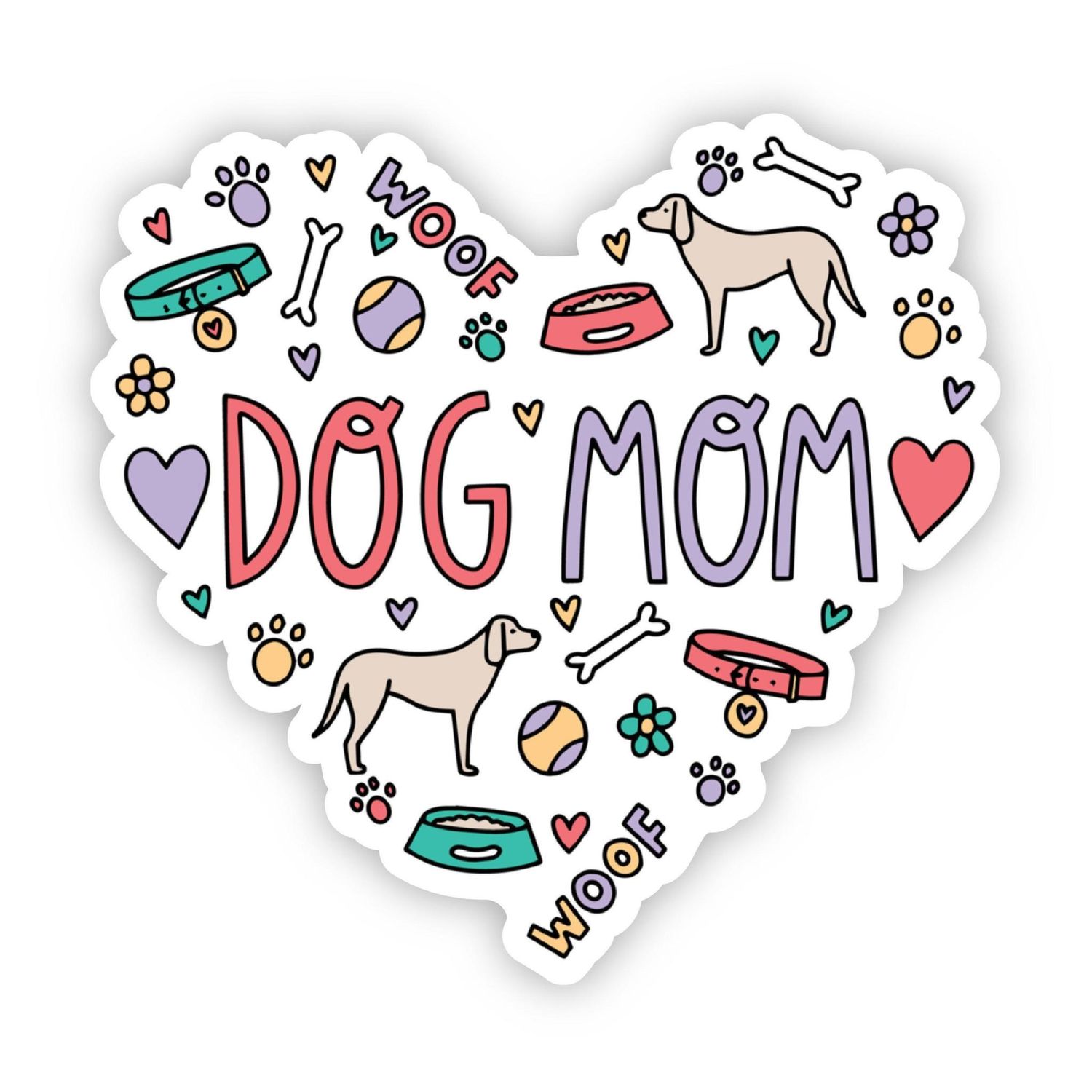 NOVELTY STICKER DOG MOM