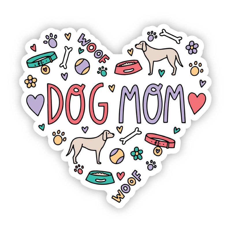 NOVELTY STICKER DOG MOM