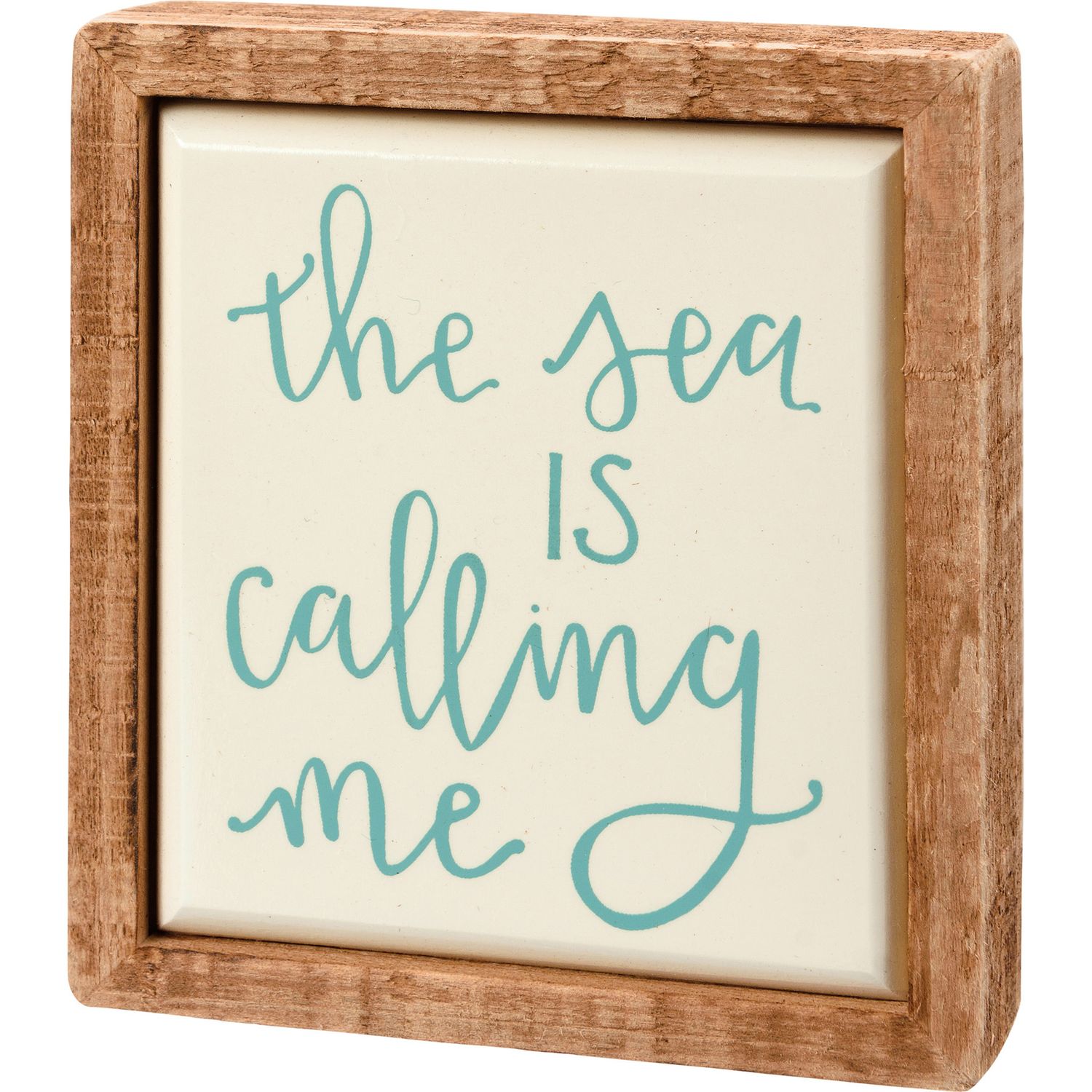 BEACH LOVER BLOCK SIGNS MINI THE SEA IS CALLING