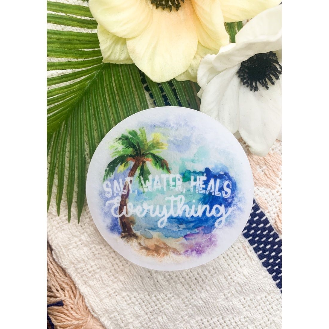 NOVELTY STICKER SALTWATER HEALS