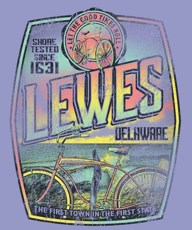 LEWES BEACH STICKER IRONWOOD BEACH CRUISER