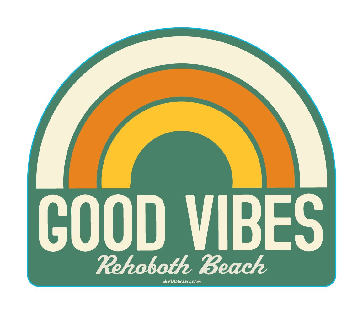 ACRYLIC MAGNET GOOD VIBES RAINBOW