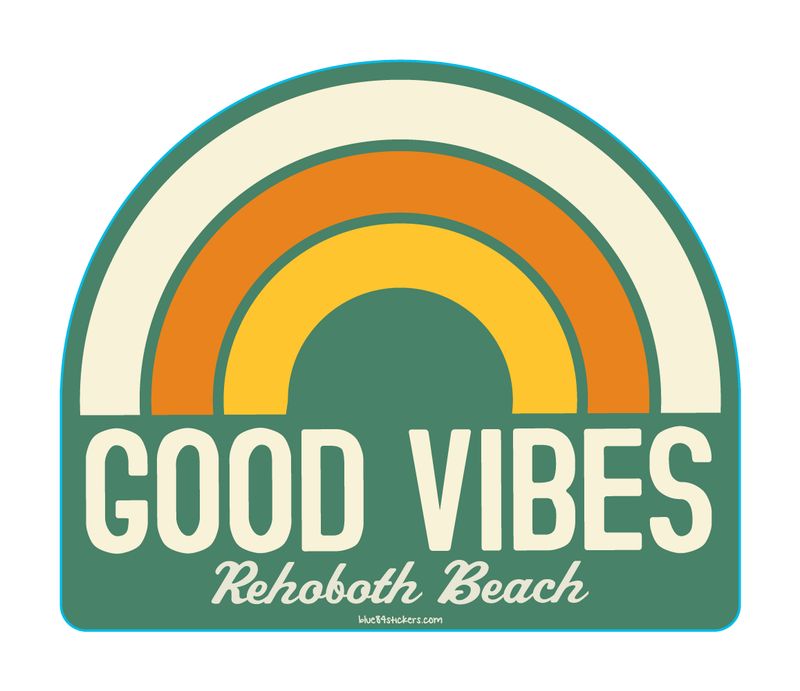 ACRYLIC MAGNET GOOD VIBES RAINBOW