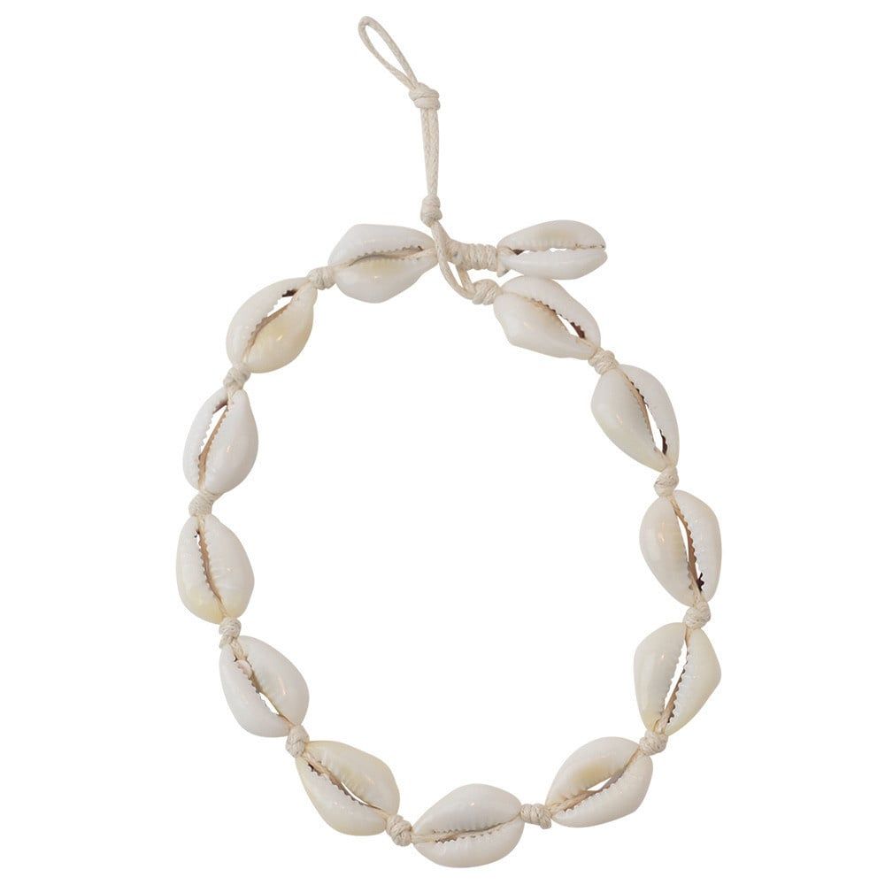HEMP CORDED ANKLET COWRY SHELL ADJUSTABLE