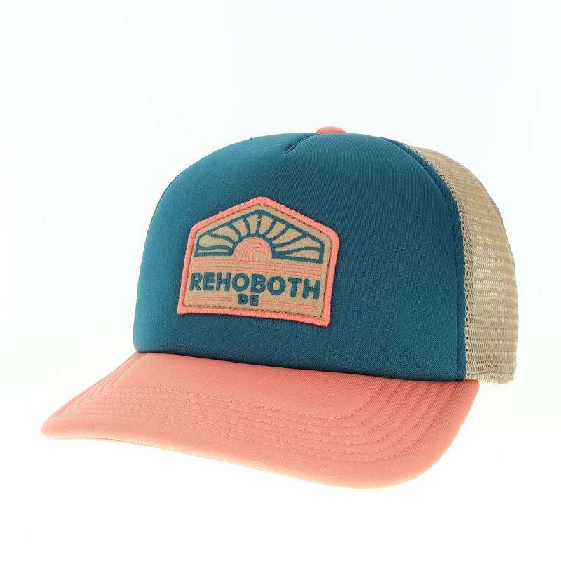 LEGACY LAGUNA TRUCKER HAT MARINE/SALMON BLOCKBUSTER