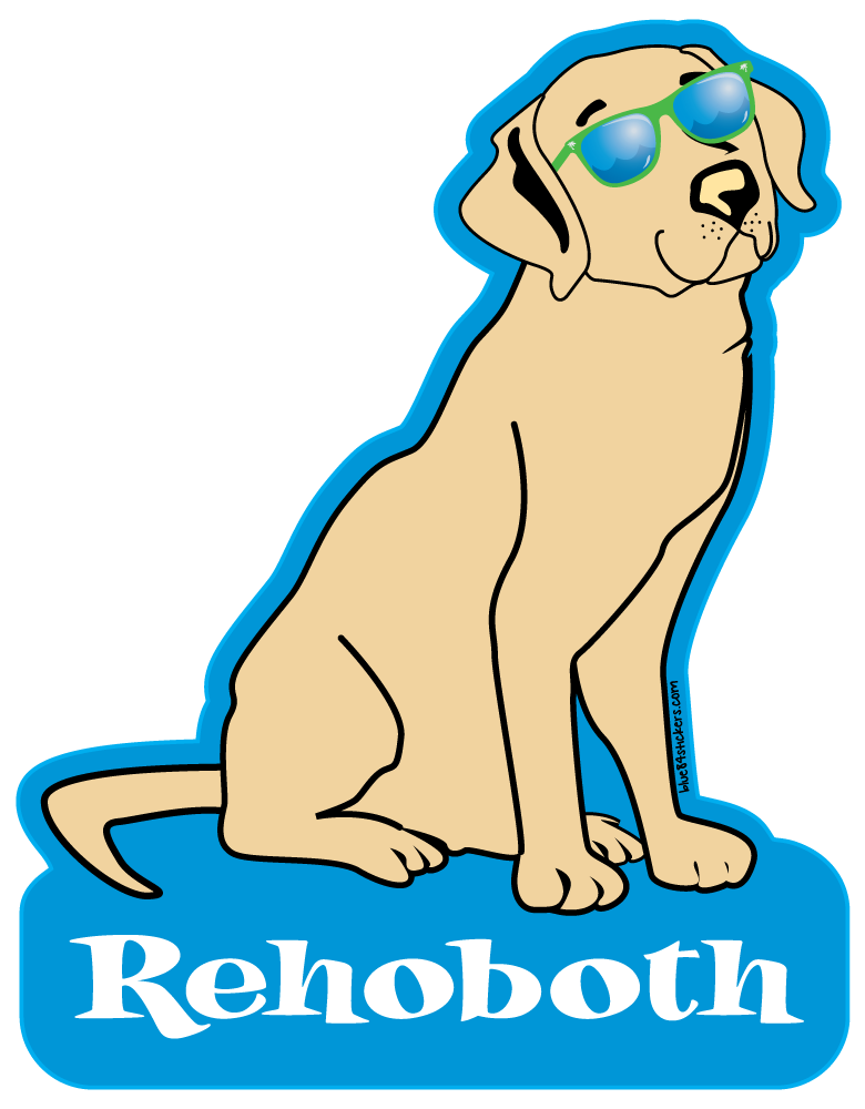 ACRYLIC MAGNET HOLLER BACK SUNNIES YELLOW LAB