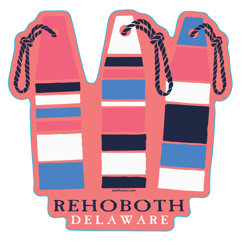 BEACH STICKER STRIPEY BUOYS