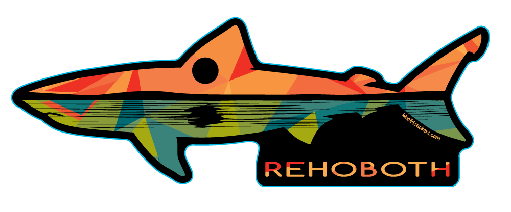 BEACH STICKER REMNANT SHARK