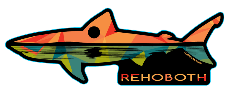 BEACH STICKER REMNANT SHARK