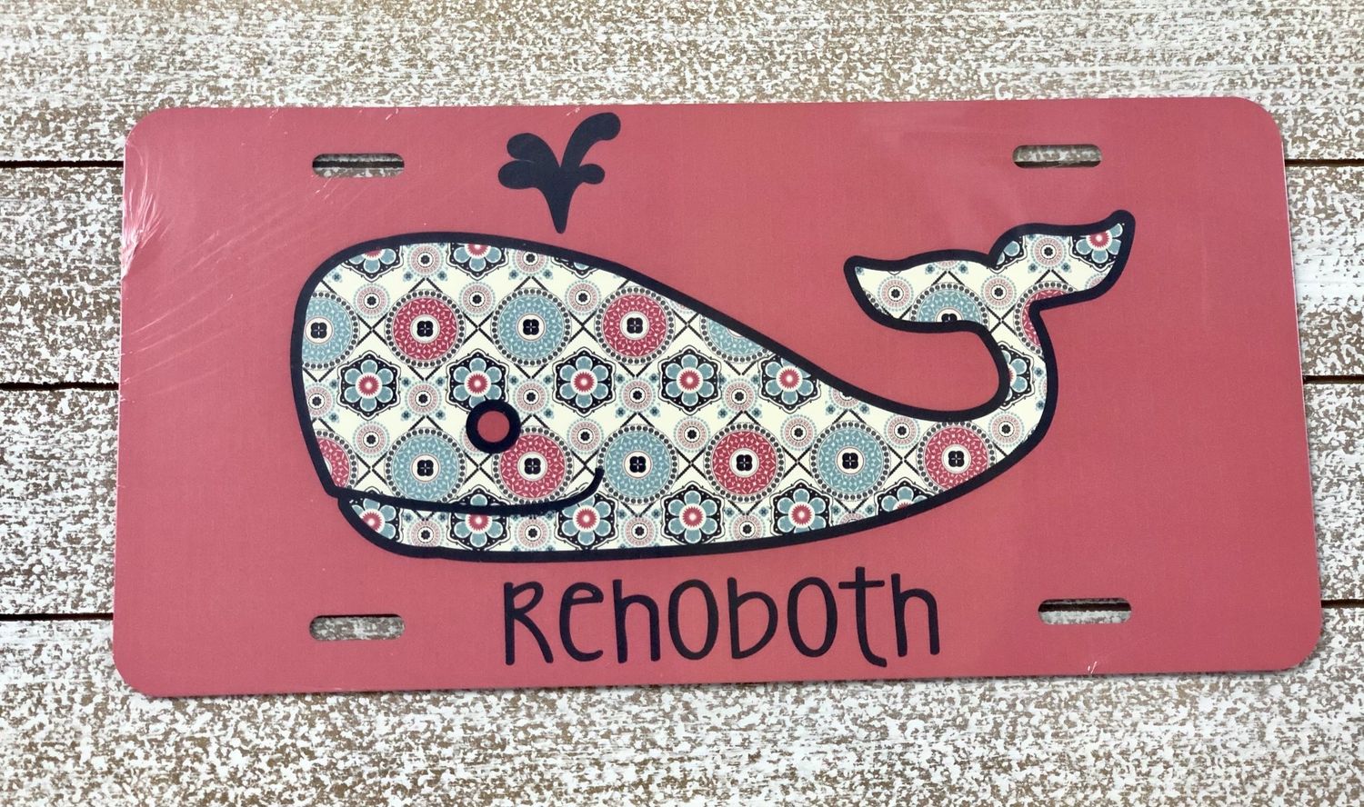 LICENSE PLATE WISH LIST WHALE