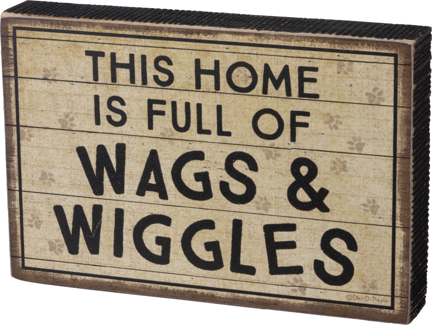 PET LOVER BLOCK SIGNS WAGS AND WIGGLES