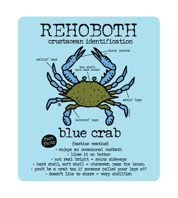 BEACH STICKER BLUE CRAB
