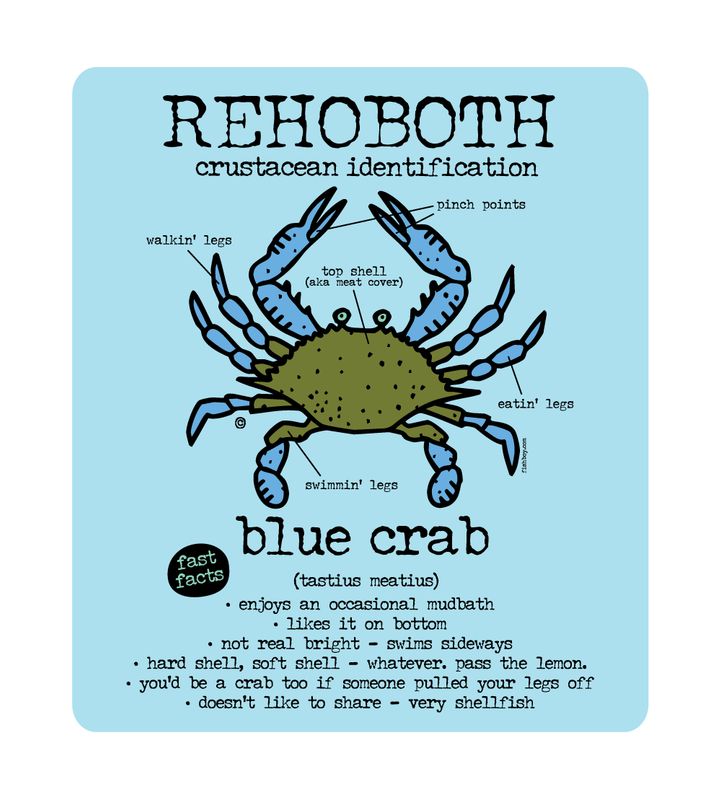 BEACH STICKER BLUE CRAB