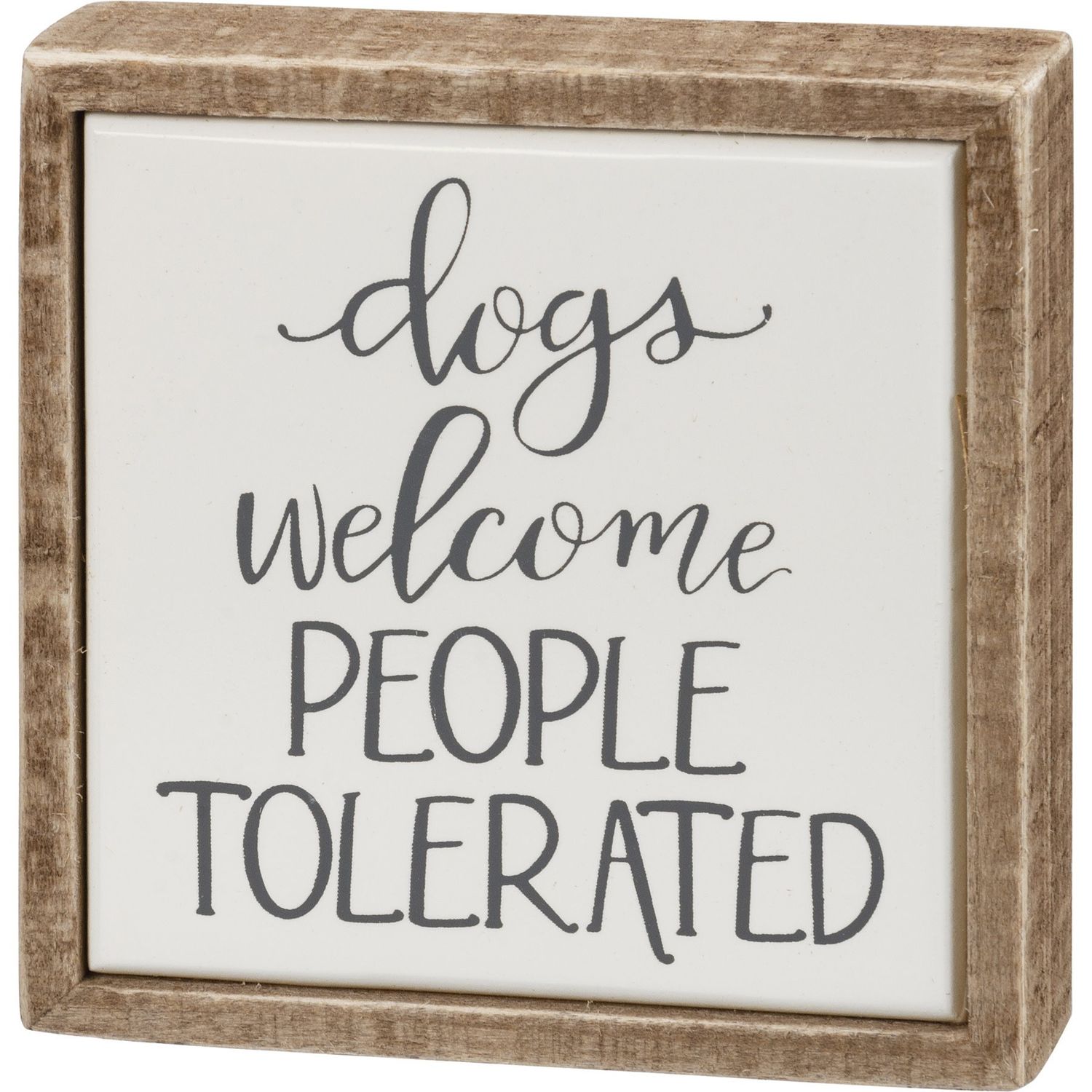 PET LOVER BLOCK SIGNS MINI DOGS WELCOME PEOPLE TOLERATED