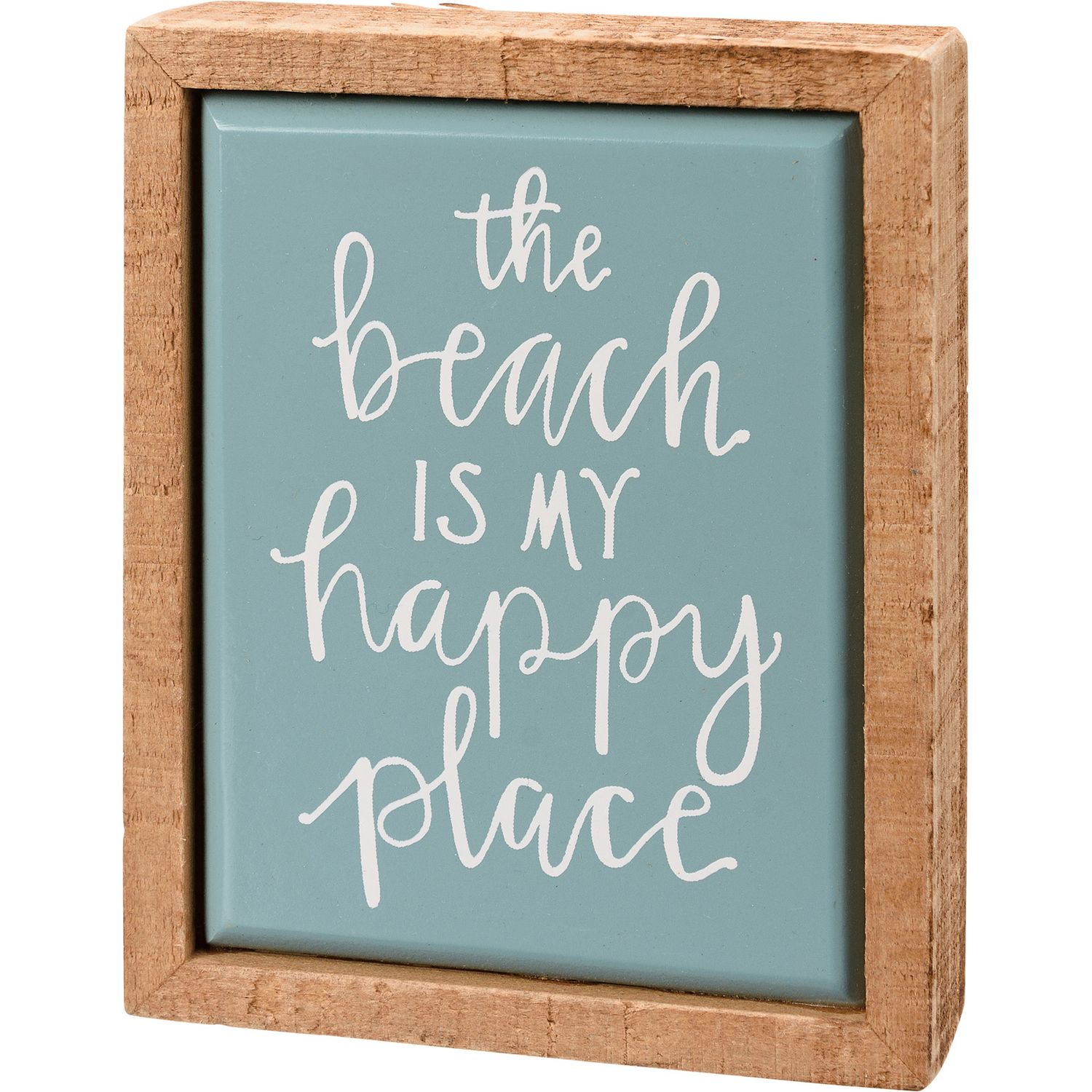 BEACH LOVER BLOCK SIGNS MINI THE BEACH IS MY HAPPY PLACE