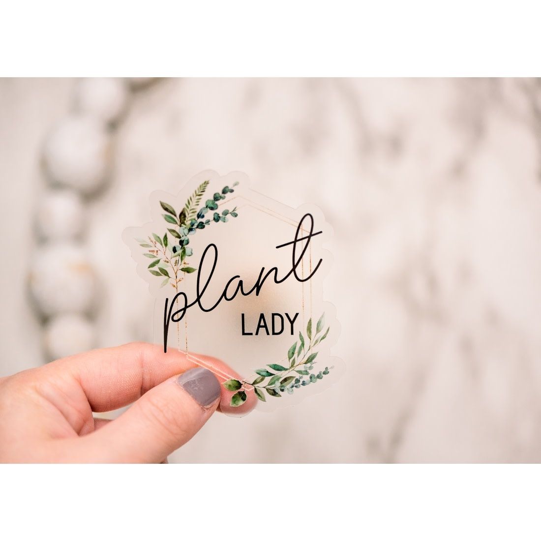 NOVELTY STICKER PLANT LADY