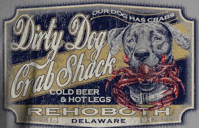 BEACH STICKER EMORY LAB CRABS