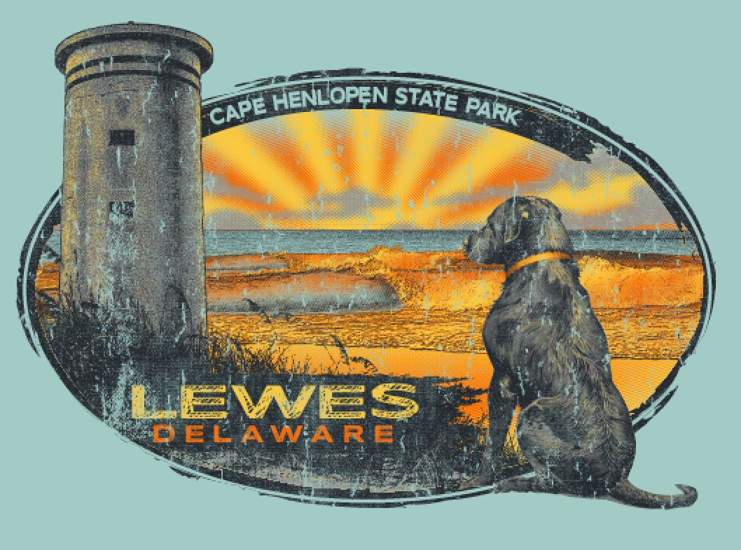 LEWES BEACH STICKER WATCHTOWER