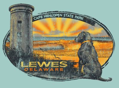 LEWES BEACH STICKER WATCHTOWER