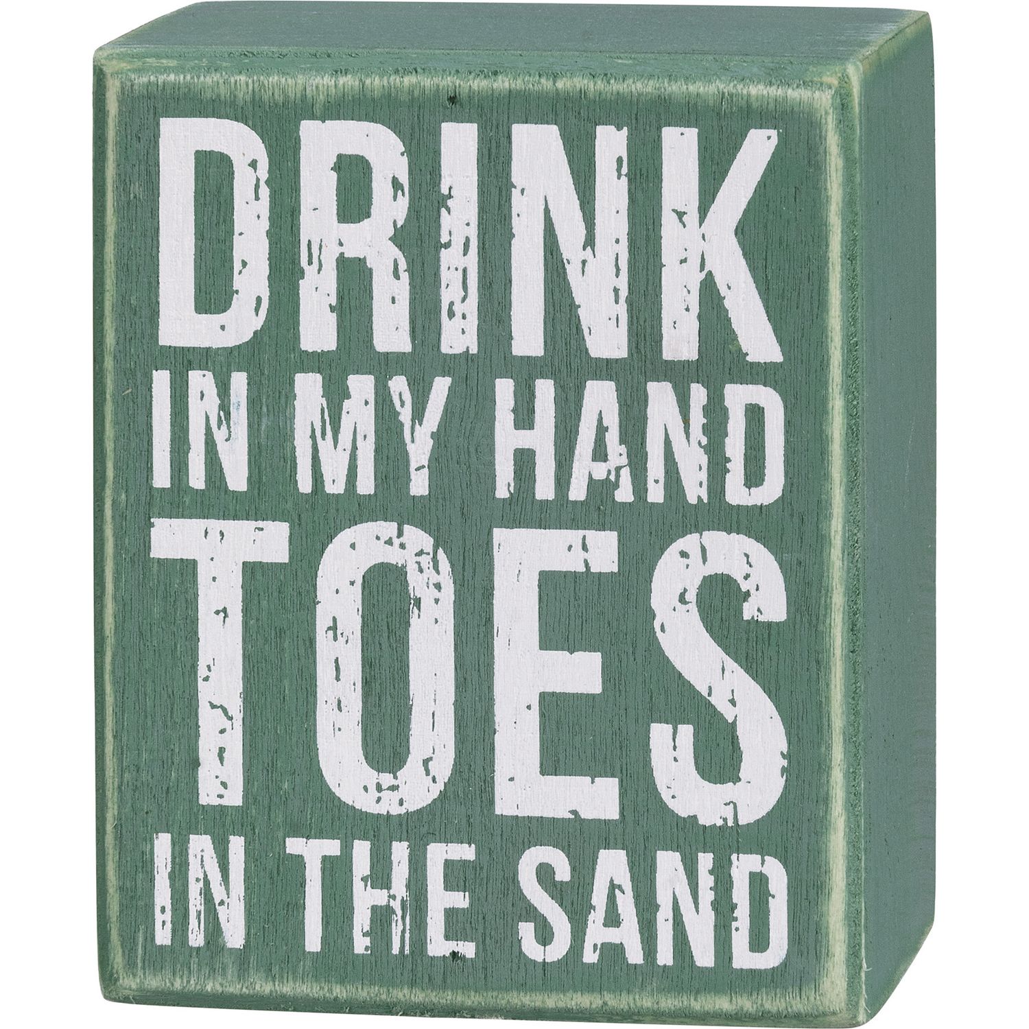 BEACH LOVER BLOCK SIGNS TOES IN THE SAND