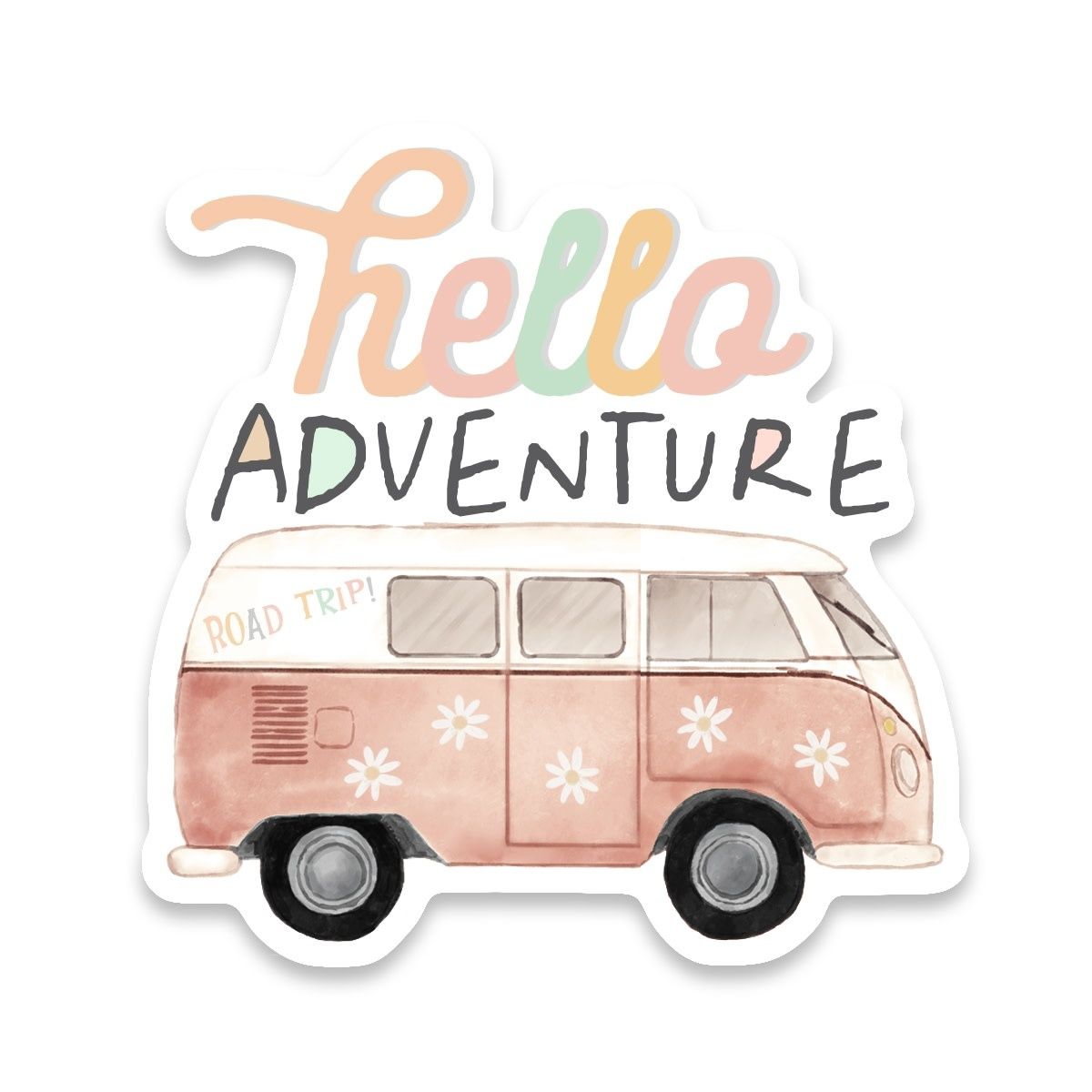 NOVELTY STICKER PINK ADVENTURE VAN