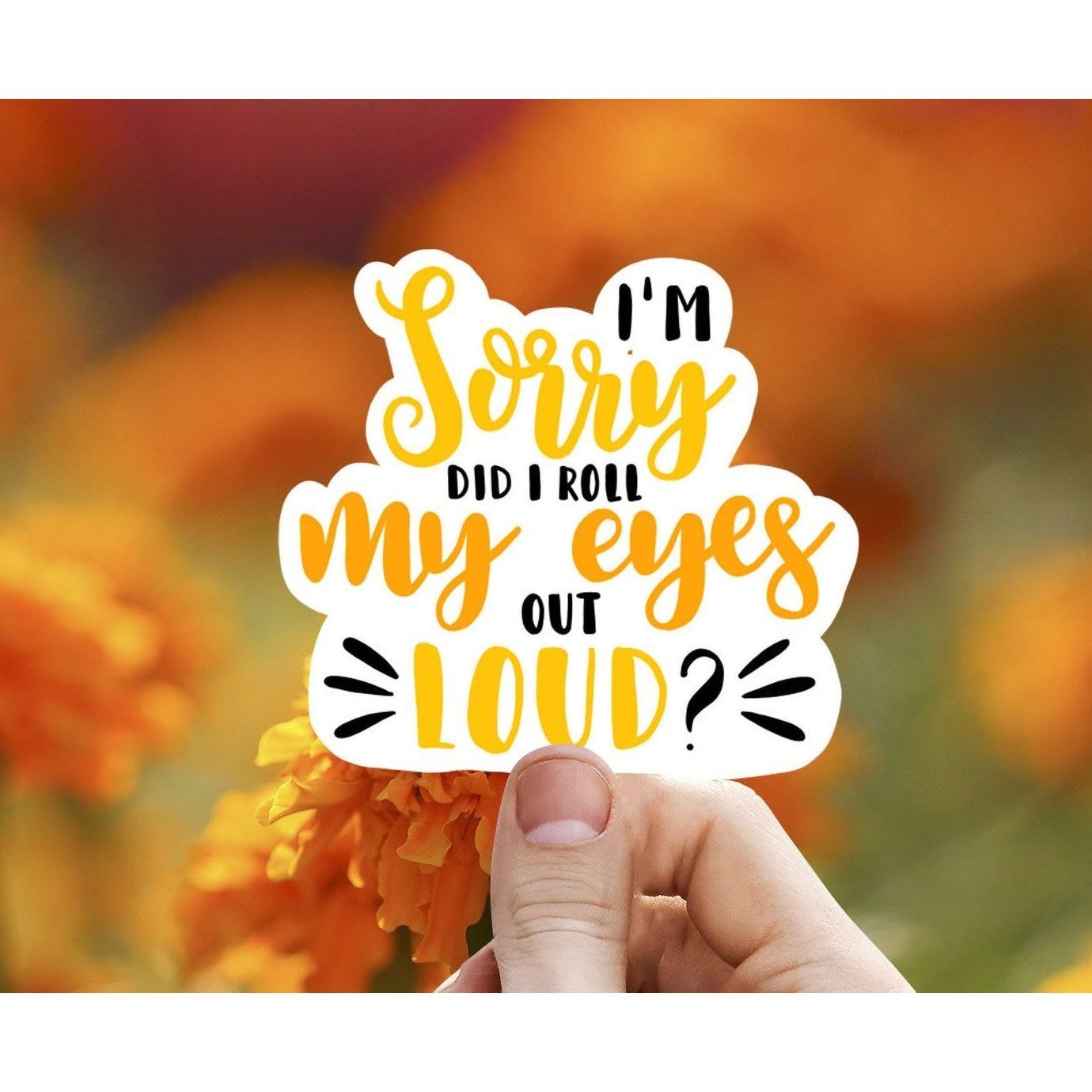 NOVELTY STICKER ROLL MY EYES OUT LOUD