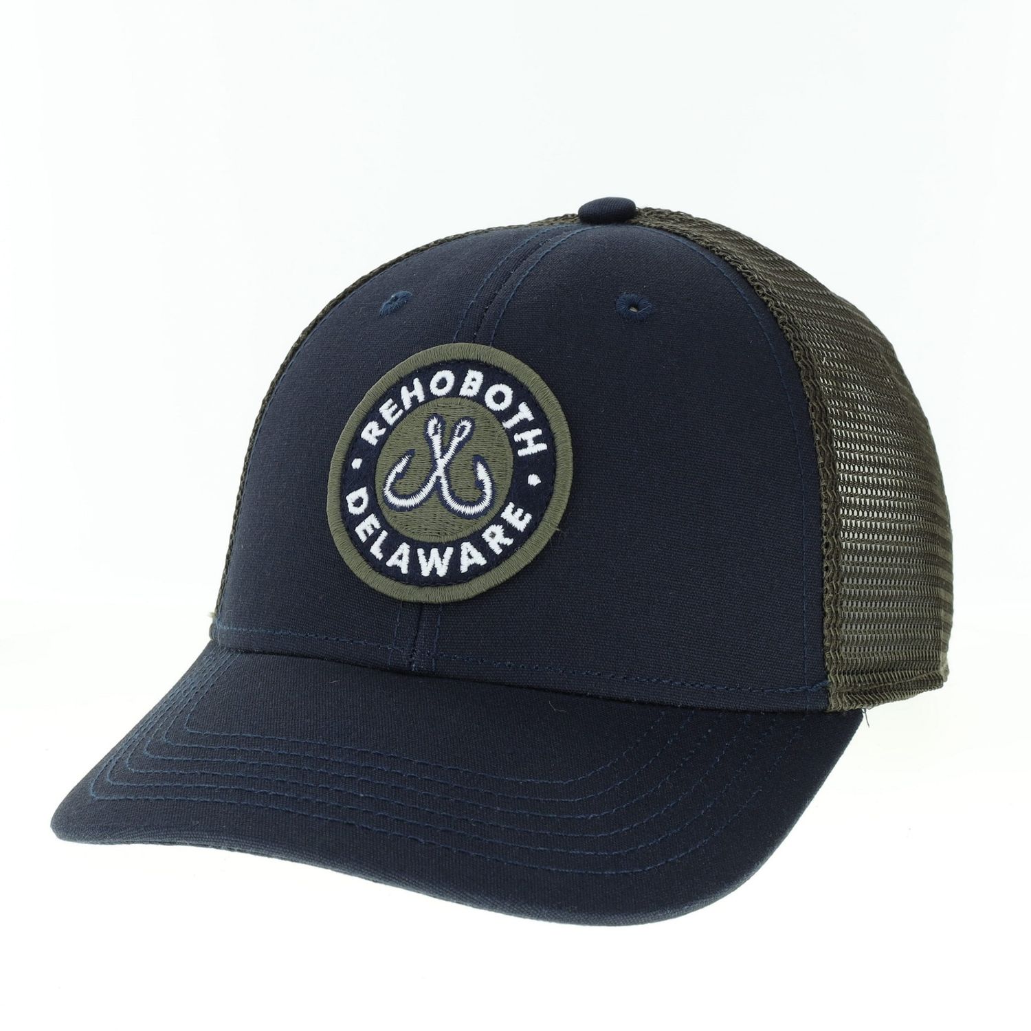 LEGACY LOW PROFILE TRUCKER HAT NAVY/OLIVE BOWLER
