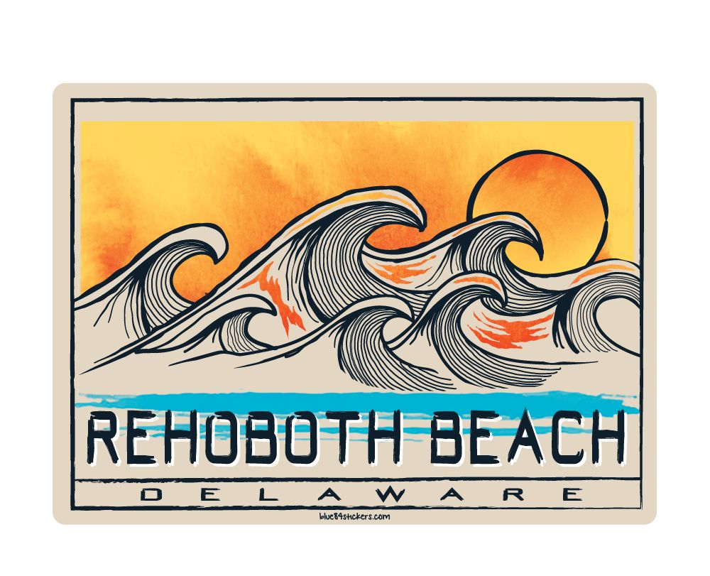 BEACH STICKER LEAGUE OF WAVES