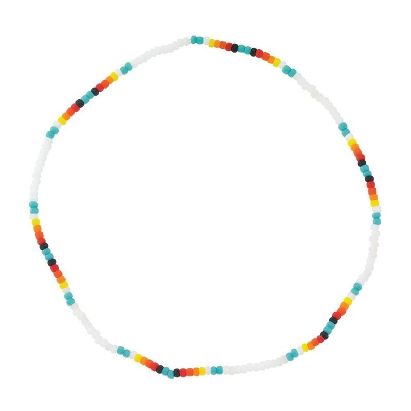 STRETCHY BEADED ANKLET OCEAN SUNSET ADJUSTABLE