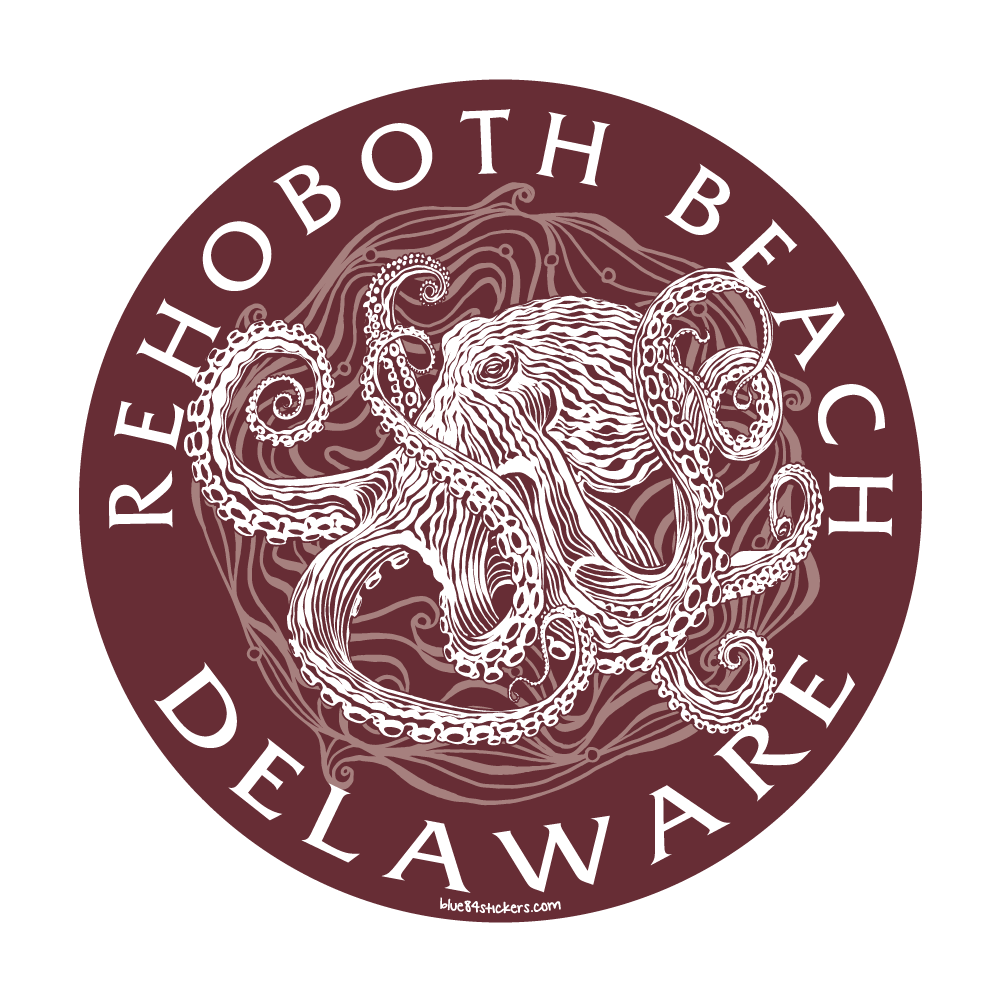 BEACH STICKER AVOID OCTOPUS