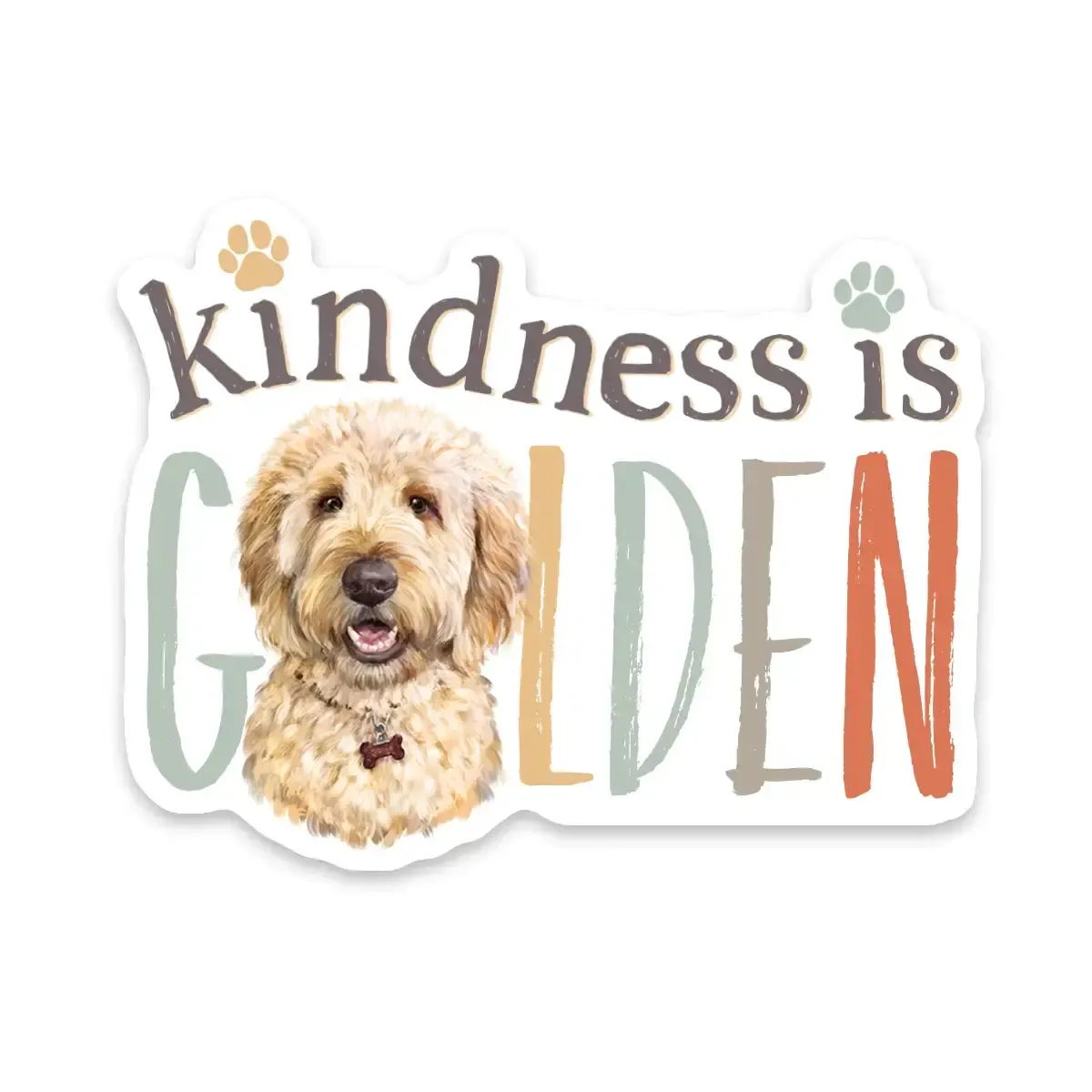 NOVELTY STICKER KINDNESS IS GOLDEN