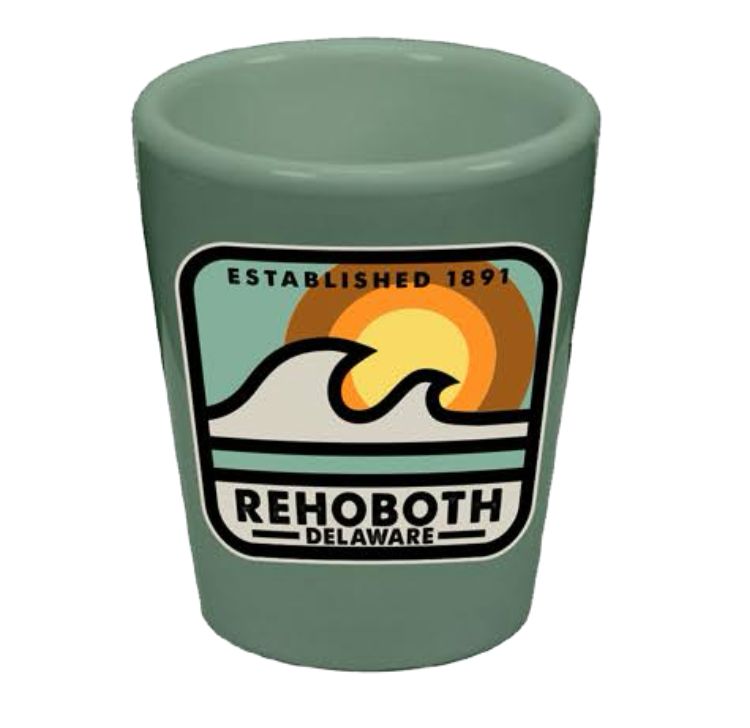 CERAMIC 1.5 OZ SHOT GLASS PILLOWTALK WAVE