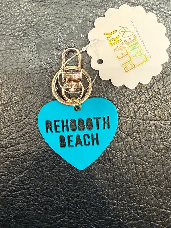 CLEARY LANE KEYCHAIN TEAL HEART